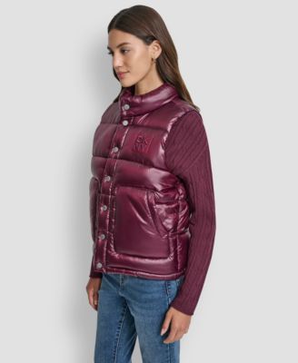 Women's Quilted Mock Neck Puffer Vest Jacket