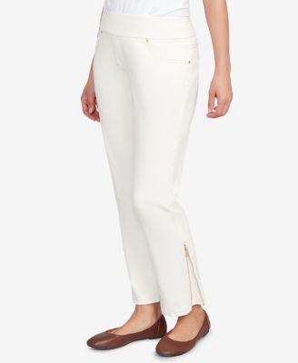 Petite Zipper Hem Pull-On Pants