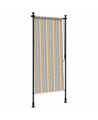 Outdoor Roller Blind Yellow and White