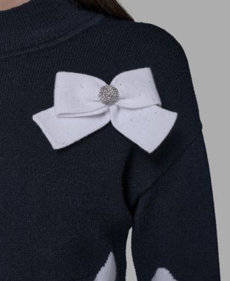 Petite Bow Long Sleeve Sweater