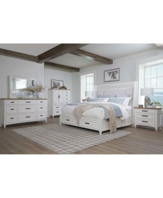 Parker House Americana Modern Bedroom 3 Drawer Nightstand with Charging Station