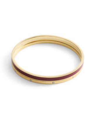 Gold Plated Duo Bangle Bracelet Set