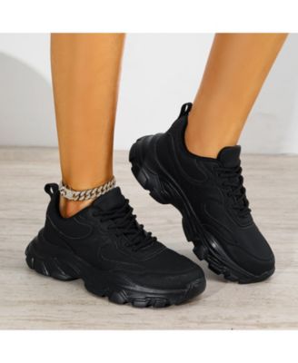 Lidia Mixed Material Sneakers