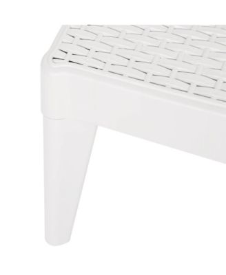 Sun Lounger White Polypropylene Medium Multi-Position Backrest