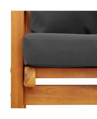 Sofa Chair Dark grey Solid acacia wood Modern