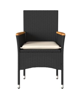 Garden Chair Black, Cream White