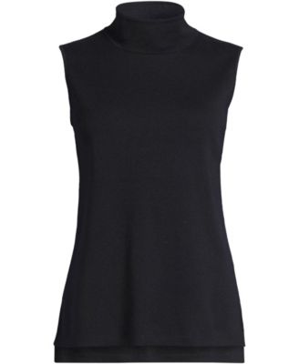Women's Fine Gauge Sleeveless Mock Sweater