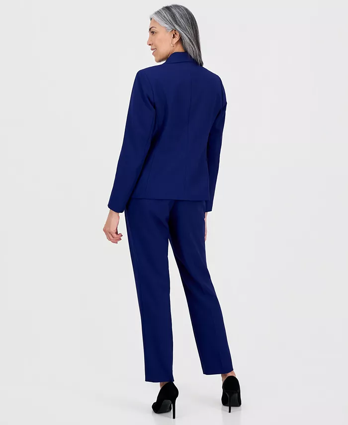 Women's Notch-Lapel Mid-Rise Pantsuit, Regular & Petites - thumbnail 2