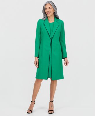 Women's Topper Jacket & Round-Neck Sheath Dress