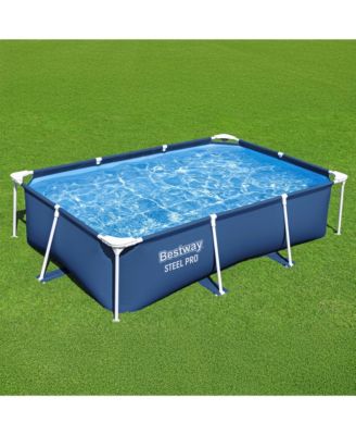 Steel Pro 8.5'x67"x24" Rectangular Above Ground Outdoor Swimming Pool