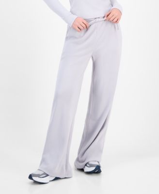 Juniors' Hacci-Knit Wide-Leg Sweatpants