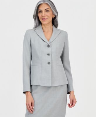 Women's Peak-Lapel Slim-Fit Skirt Suit 