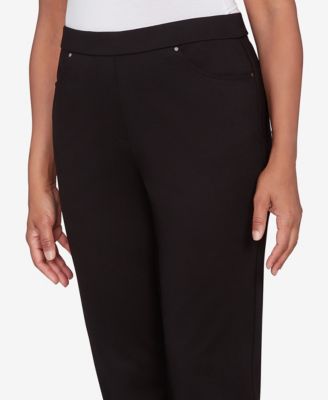 Petite Barcelona Stretch Ponte Knit Average Length Pants
