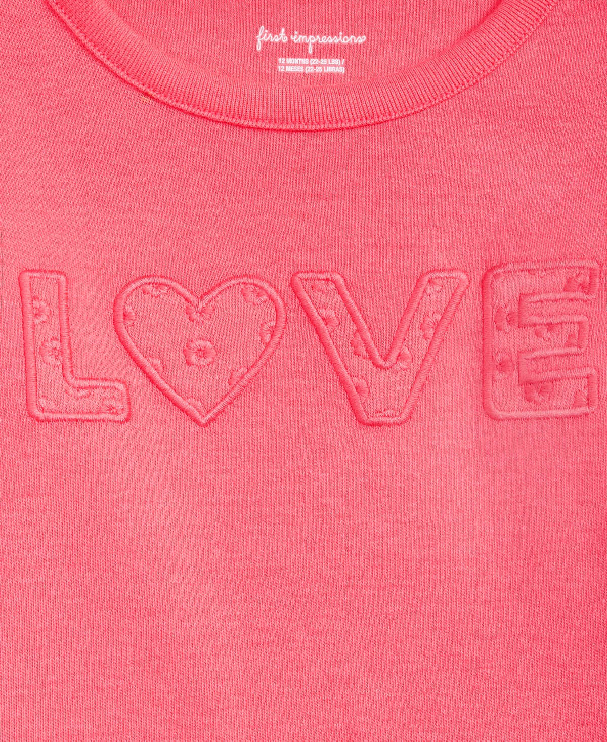 First Impressions Girls Toddler 2T-4T Long-Sleeve Love T-Shirt, Macy's Exclusive