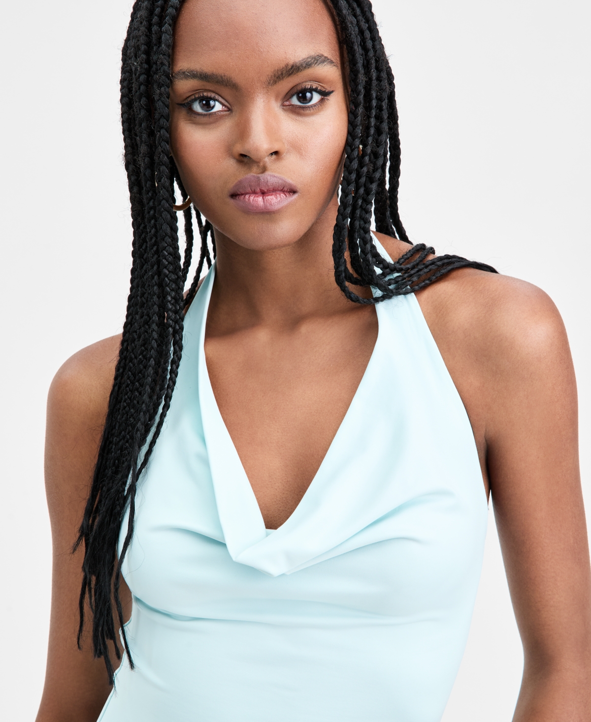 Bar Iii Women's Second Skin Halter Bodysuit, Macy's Exclusive In White