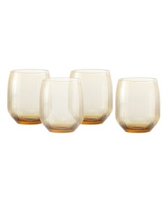 Estiva Textured Tall Tumbler Glasses, Set of 4