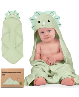 KeaBabies Cuddle Baby Hooded Towel Baby Bath Towel Hooded Baby Towels Baby Beach Towel for Newborn Kids - Triceratops 22$