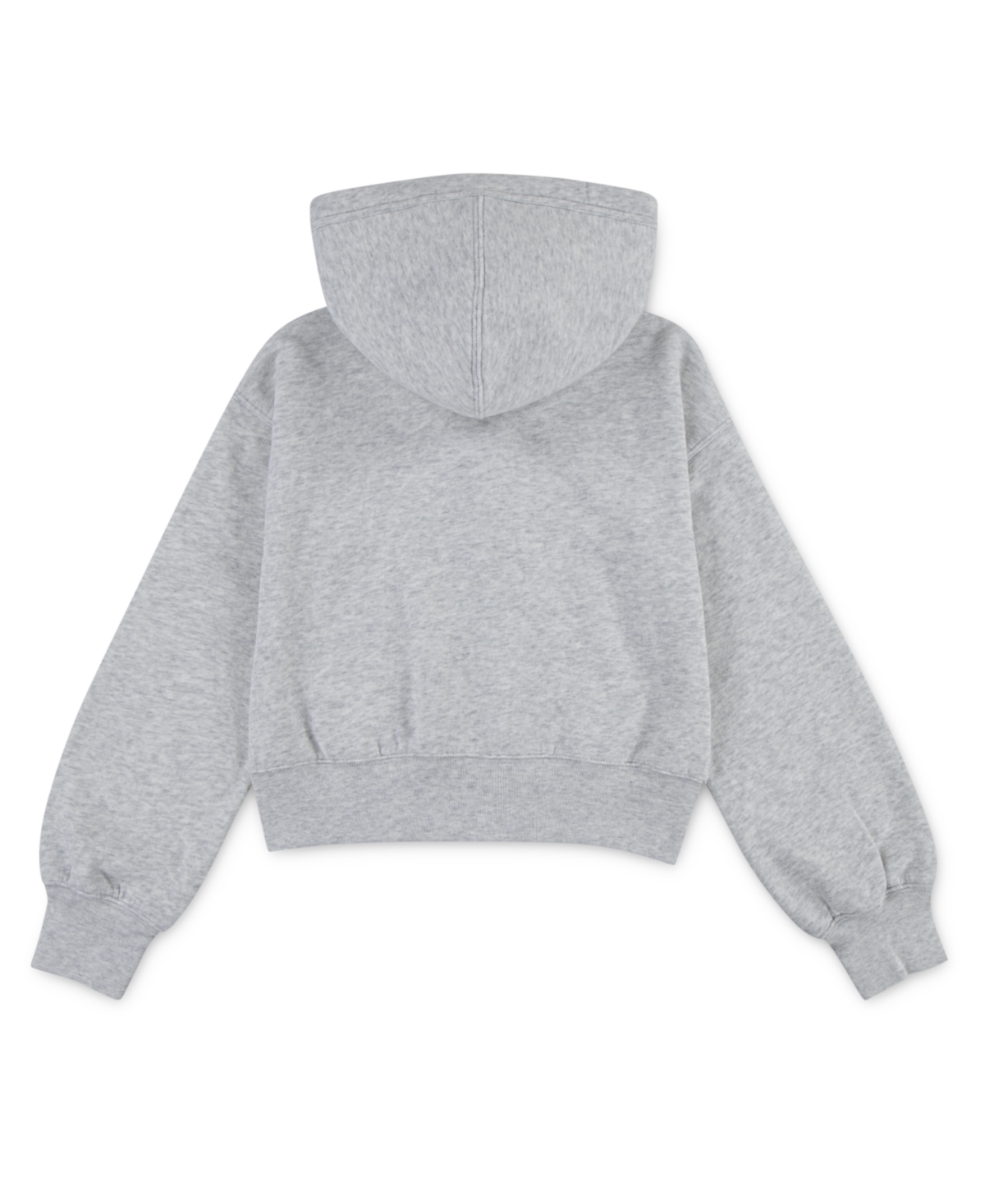 Abercrombie Girls Essential Full-zip Hooded Sweatshirt In Gray