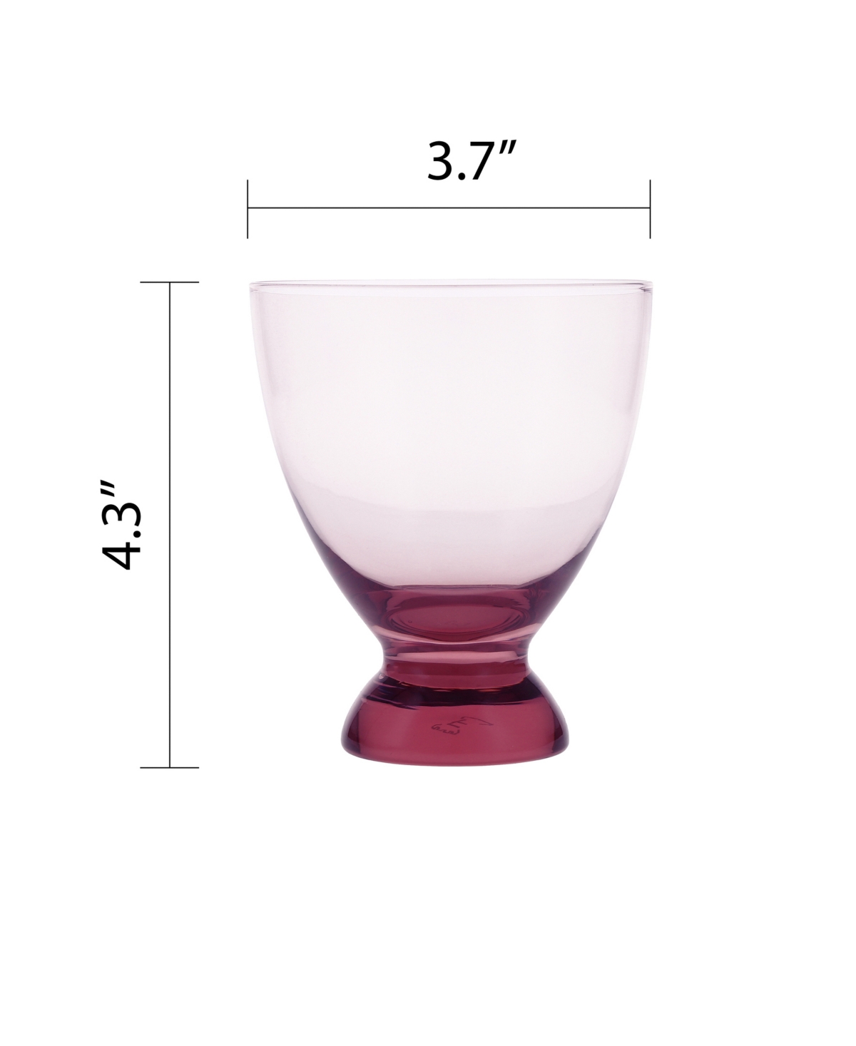 Fortessa Gala Lowball Cocktail Glasses, Set Of 4 In Pink