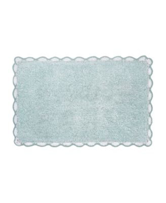 Heathered Crochet Border Cotton Bath Rug, 20" x 32"
