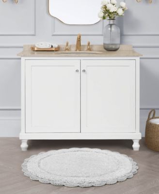 Crochet Cotton Bath Rug, 26" Round