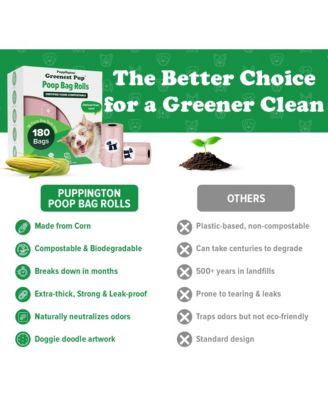 Compostable Dog Poop Bags, 90 Bags, Blush Pink