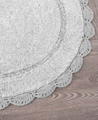 Crochet Cotton Bath Rug, 21" x 34"