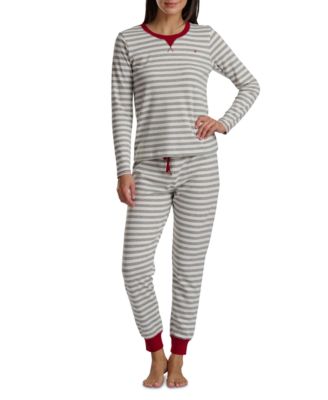 Women's 2-Pc. Packaged Printed Thermal Pajamas Set