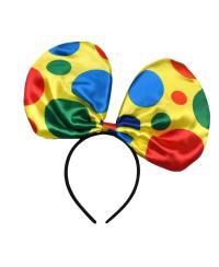 Kids Clown Polka Dot Bow Headband Costume Piece
