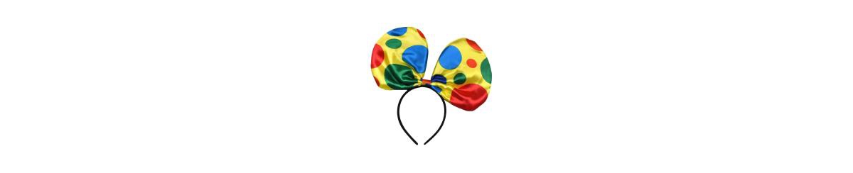 Dress Up America Kids Clown Polka Dot Bow Headband Costume Piece