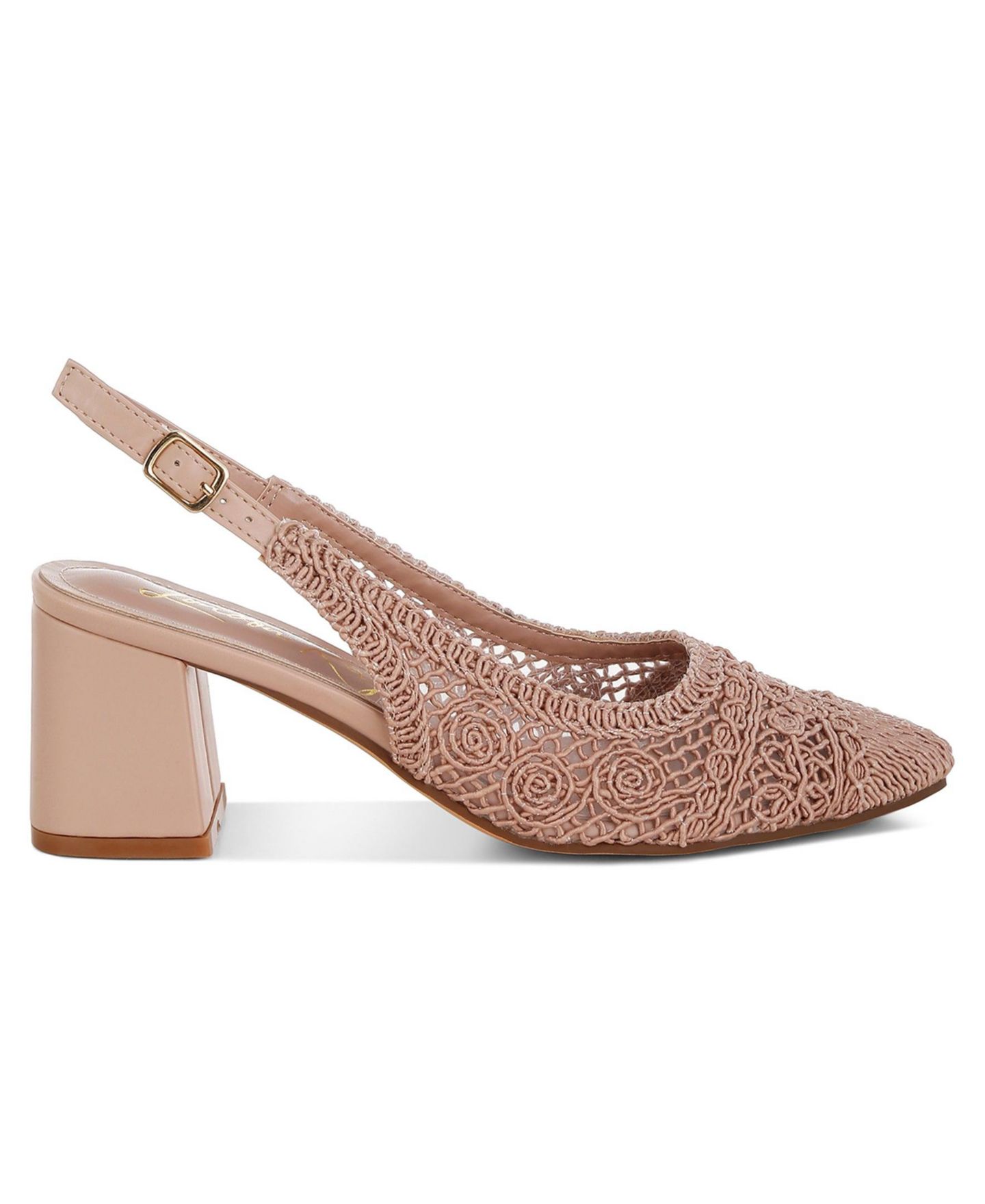 Женские сандалии London Rag Tolina Woven Design Slingback, цвет: Розовый — фото 7