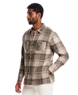 Men's Sherpa-Lined Flannel Shirt Jacket