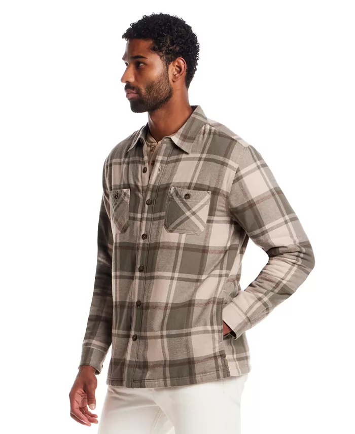 Men's Sherpa-Lined Flannel Shirt Jacket - thumbnail 2