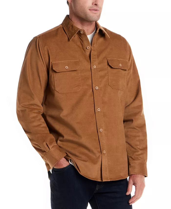 Men's Superfine Corduroy Long Sleeve Overshirt - thumbnail 8