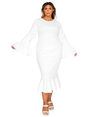 Women's Plus Size Sabrina Mermaid Hem Dress