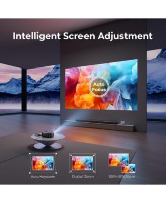 4K Projector with Wifi and Bluetooth, ELEPHAS Outdoor Movie Projector with NETFLIX/Prime Video/YouTube Built-in, 100,000+ Apps Supported