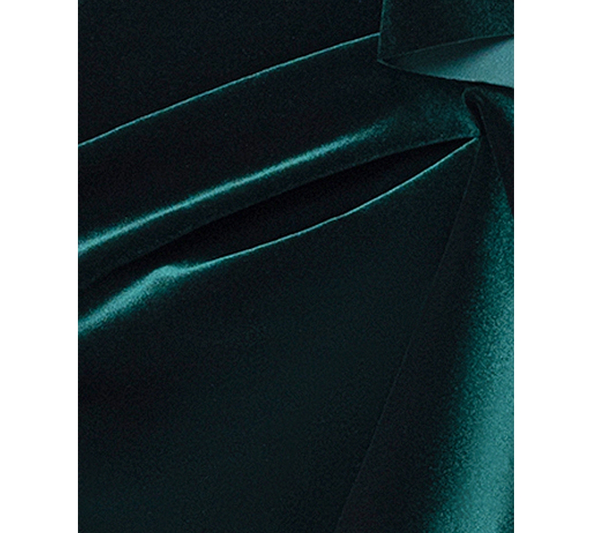 Xscape Women's V-neck Ruffle-front Long-sleeve Gown In Green