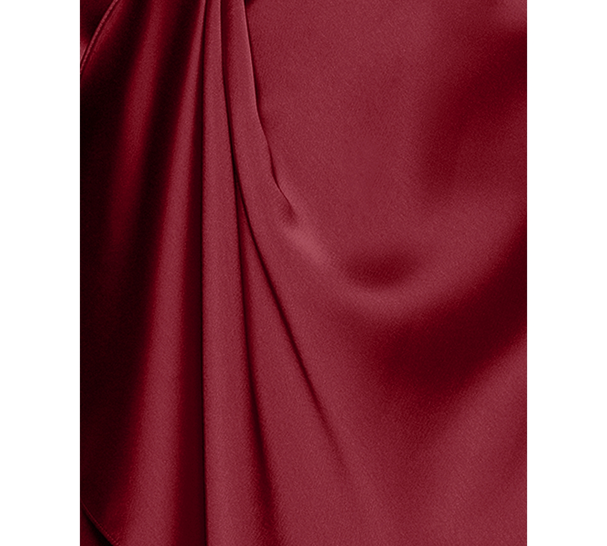Xscape Women's Satin Shirtdress Gown In Burgundy