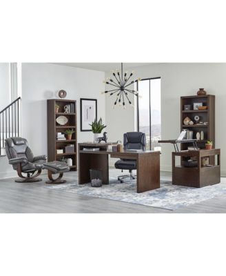 Monarch - Ice Manual Reclining Swivel Chair and Ottoman