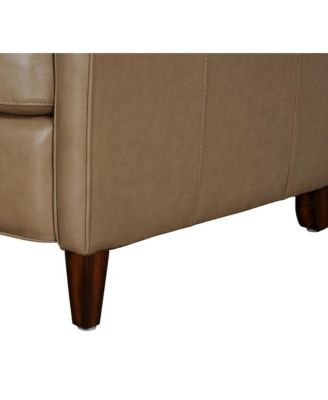 1 piece Top Grain Leather Lotus Cream Power High Leg Recliner chair