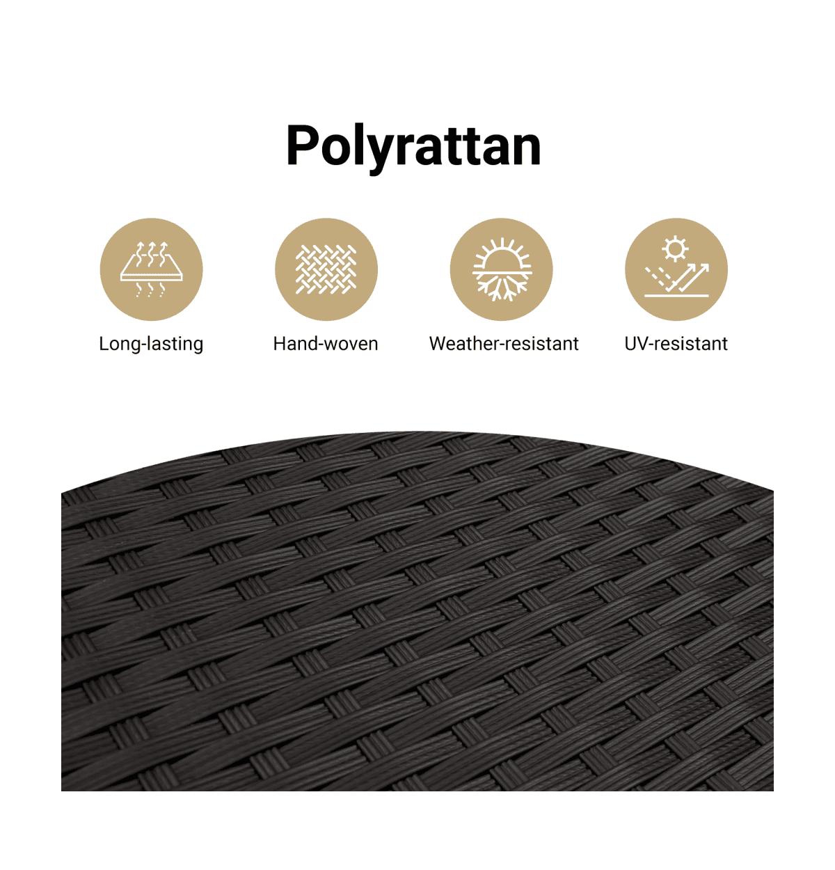 Garden Sofa Black, Cream White