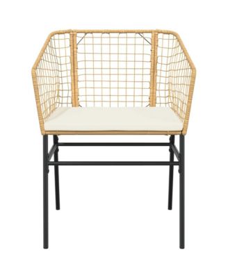 Garden Chair Brown PE rattan Standard Ergonomic Garden Chair