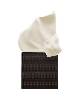 Outdoor Lounge Bed Brown Poly rattan Large Adjustable Armrests