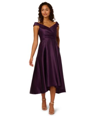 Adrianna Papell - Women's Off-The-Shoulder Midi Dress