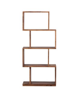 Urban Solid Sheesham Wood 4 Shelf Bookcase, Natural