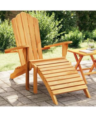 Garden Adirondack Chair With Footrest Teak Solid teak wood Standard