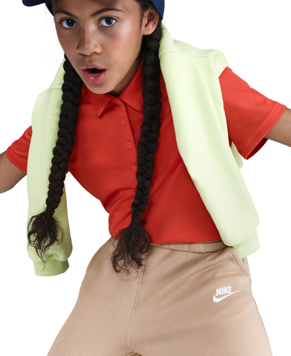 Nike Big Girls 7-16 Sportswear Club Fleece Wide-leg Sweatpants In Brown