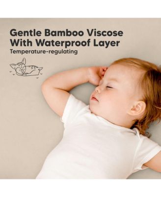 2pk Isla Waterproof Mini Crib Sheets for Boy, Girl, Soft Pack and Play Sheets for Graco Pack and Play Mattress