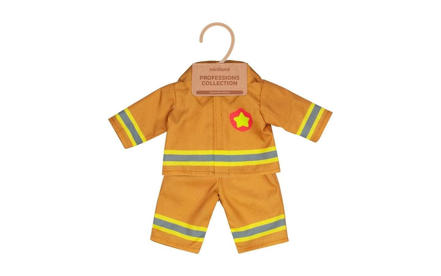 Детские куклы MINILAND Careers Collection Firefighter 15" 3-Piece Doll Outfit, Ages 10+, цвет: Жёлтый разноцветный — фото 2