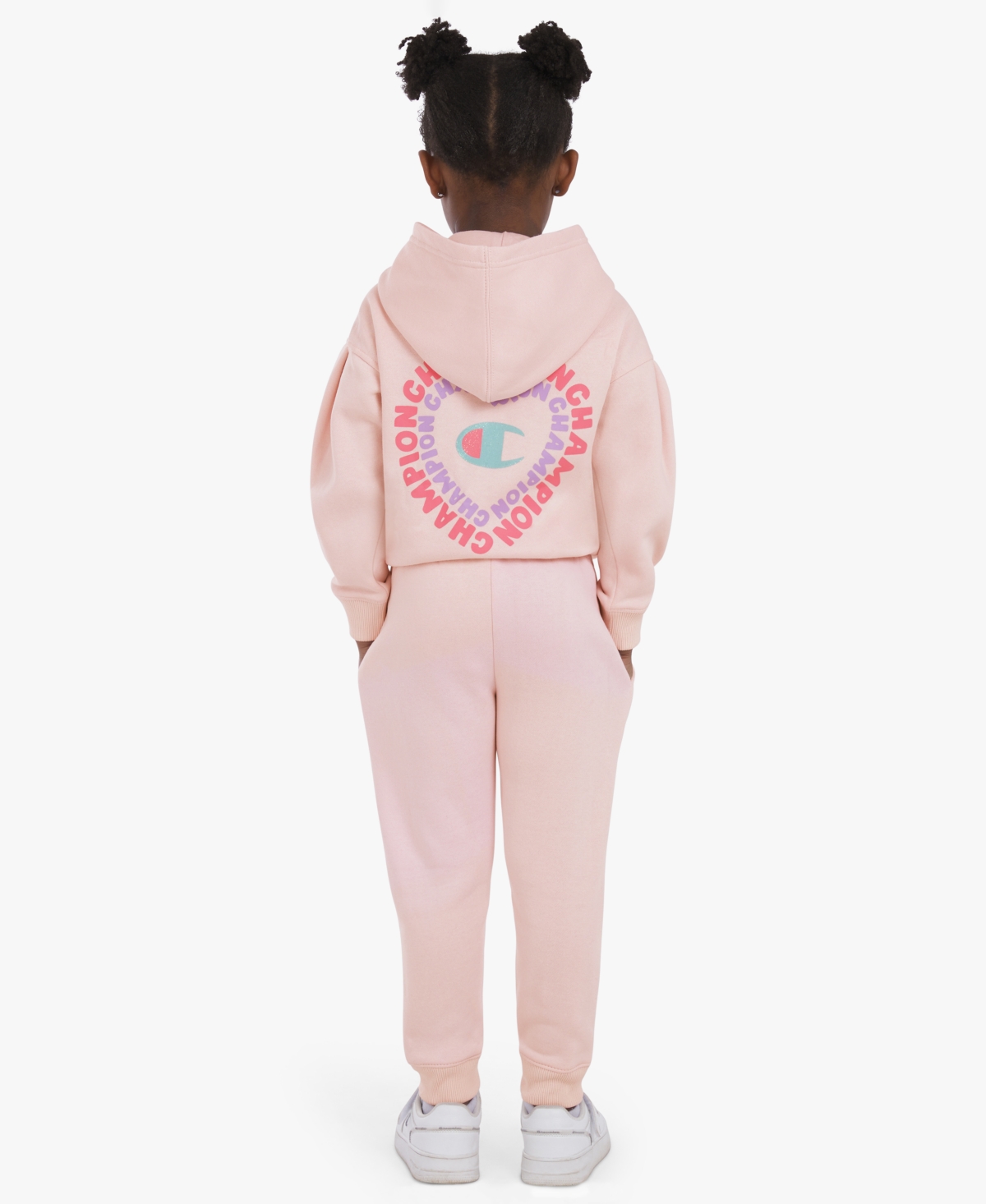 Champion Toddler & Little Girls 4t-6x 2-piece Full Zip Hoodie And Joggers Set In Pink